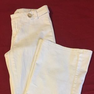 Banana Republic White Wide Leg Trousers Sz 4